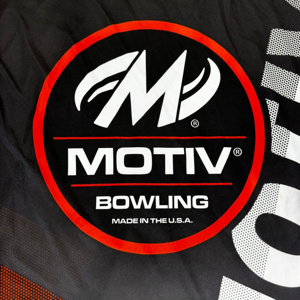 Motiv Bowling Jersey Mens 3XL Black Orange Excellent Sublimated Graphic Tee - Picture 2 of 5